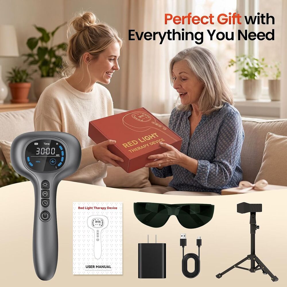 Red Light Therapy Device, 38 LEDs 660nm Red & 808nm Near Infrared Light Wand